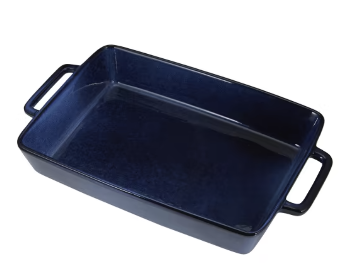 Home Garden Large Reactive Glazed Baker With Handles 5